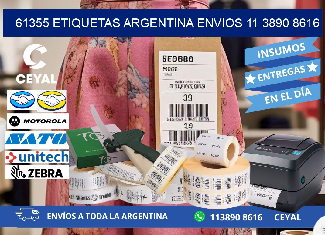 61355 ETIQUETAS ARGENTINA ENVIOS 11 3890 8616