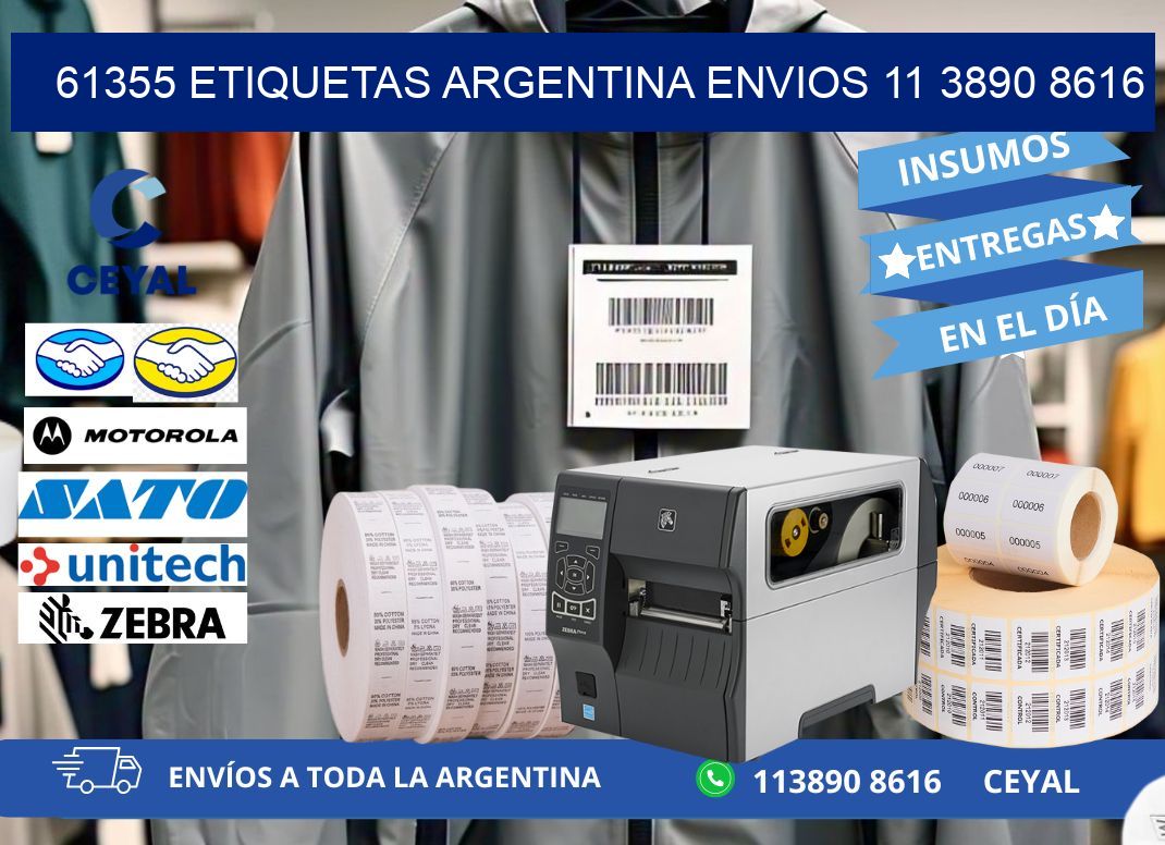 61355 ETIQUETAS ARGENTINA ENVIOS 11 3890 8616