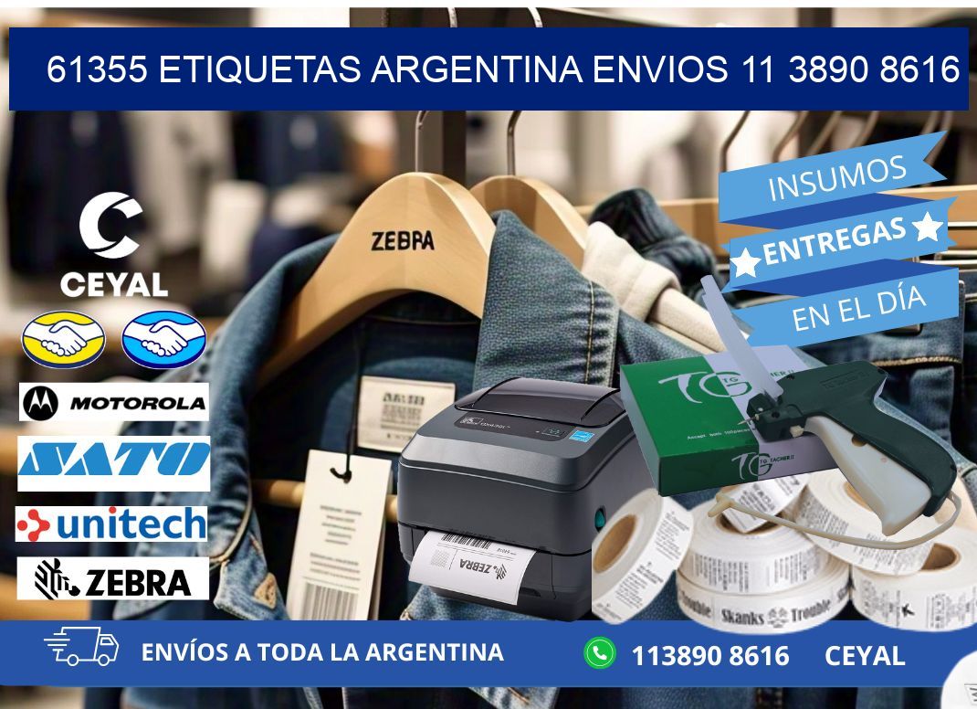 61355 ETIQUETAS ARGENTINA ENVIOS 11 3890 8616