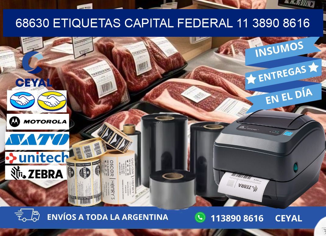 68630 ETIQUETAS CAPITAL FEDERAL 11 3890 8616