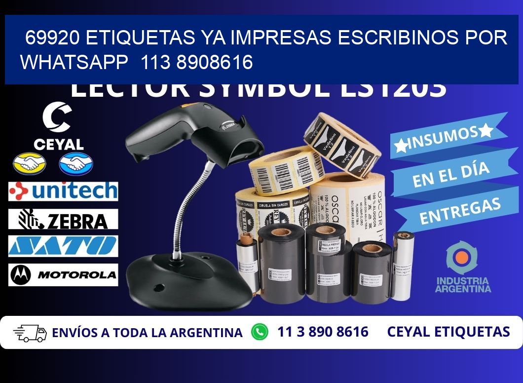 69920 ETIQUETAS YA IMPRESAS ESCRIBINOS POR WHATSAPP  113 8908616