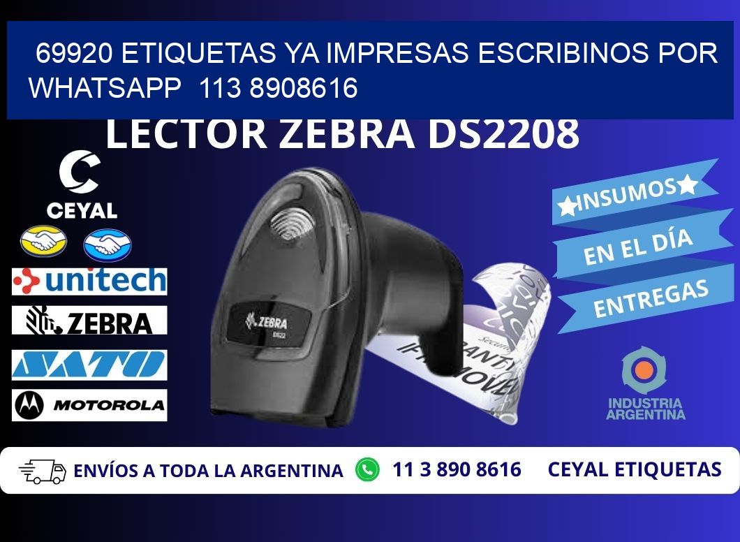 69920 ETIQUETAS YA IMPRESAS ESCRIBINOS POR WHATSAPP  113 8908616