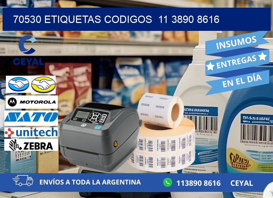 70530 ETIQUETAS CODIGOS  11 3890 8616