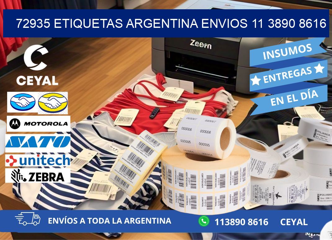 72935 ETIQUETAS ARGENTINA ENVIOS 11 3890 8616