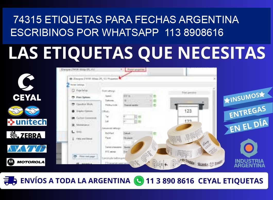 74315 ETIQUETAS PARA FECHAS ARGENTINA ESCRIBINOS POR WHATSAPP  113 8908616