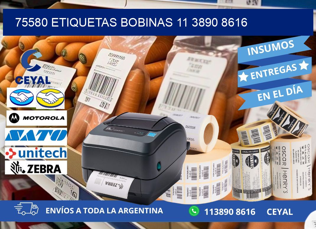 75580 ETIQUETAS BOBINAS 11 3890 8616