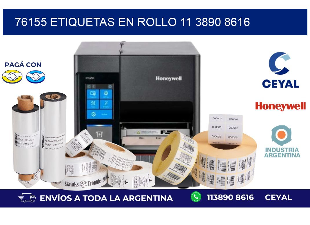 76155 ETIQUETAS EN ROLLO 11 3890 8616