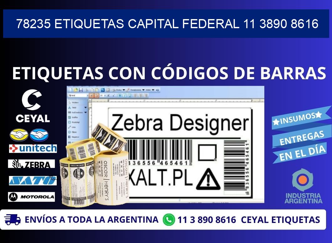 78235 ETIQUETAS CAPITAL FEDERAL 11 3890 8616