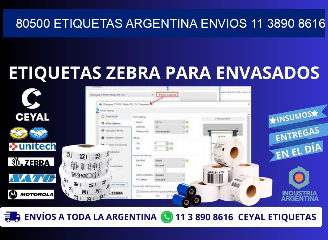 80500 ETIQUETAS ARGENTINA ENVIOS 11 3890 8616