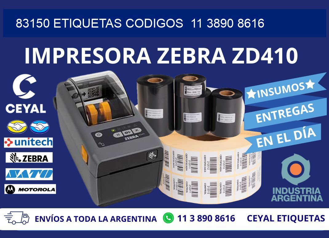 83150 ETIQUETAS CODIGOS  11 3890 8616