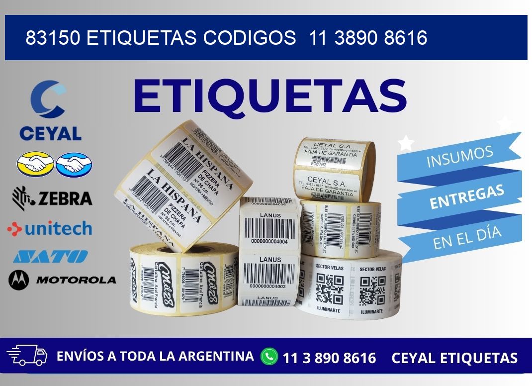 83150 ETIQUETAS CODIGOS  11 3890 8616