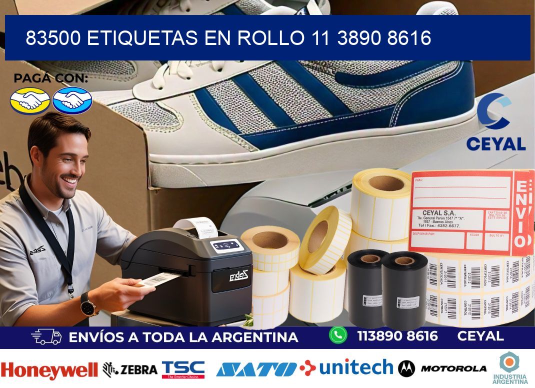 83500 ETIQUETAS EN ROLLO 11 3890 8616