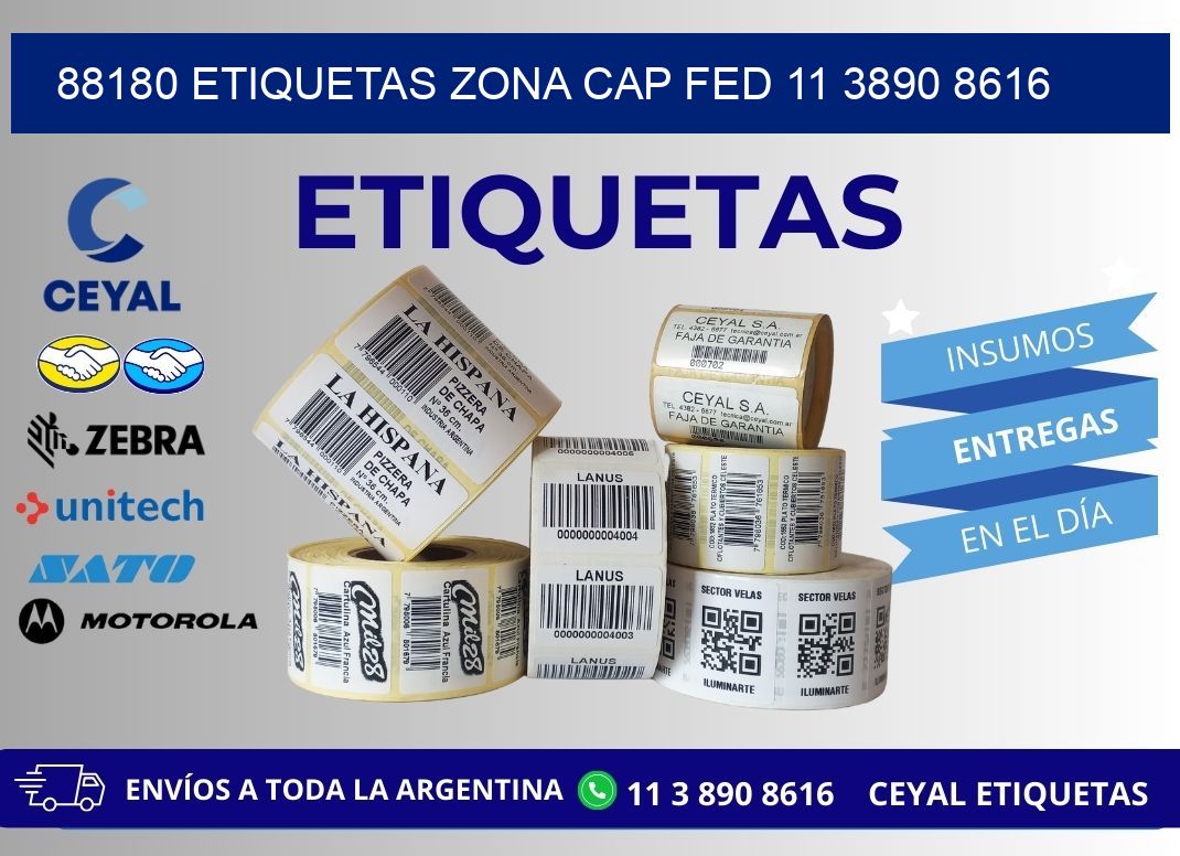 88180 ETIQUETAS ZONA CAP FED 11 3890 8616