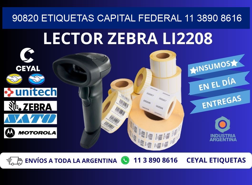 90820 ETIQUETAS CAPITAL FEDERAL 11 3890 8616