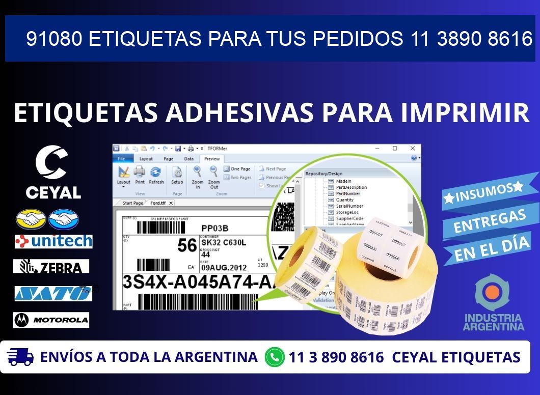 91080 ETIQUETAS PARA TUS PEDIDOS 11 3890 8616