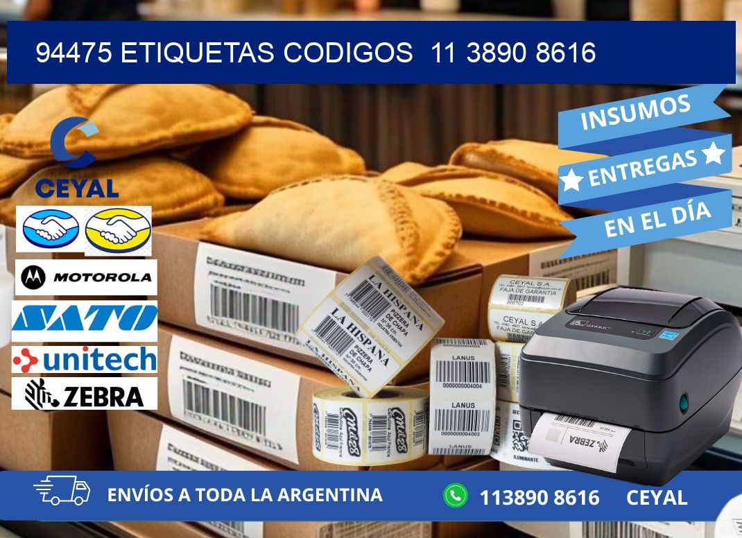94475 ETIQUETAS CODIGOS  11 3890 8616