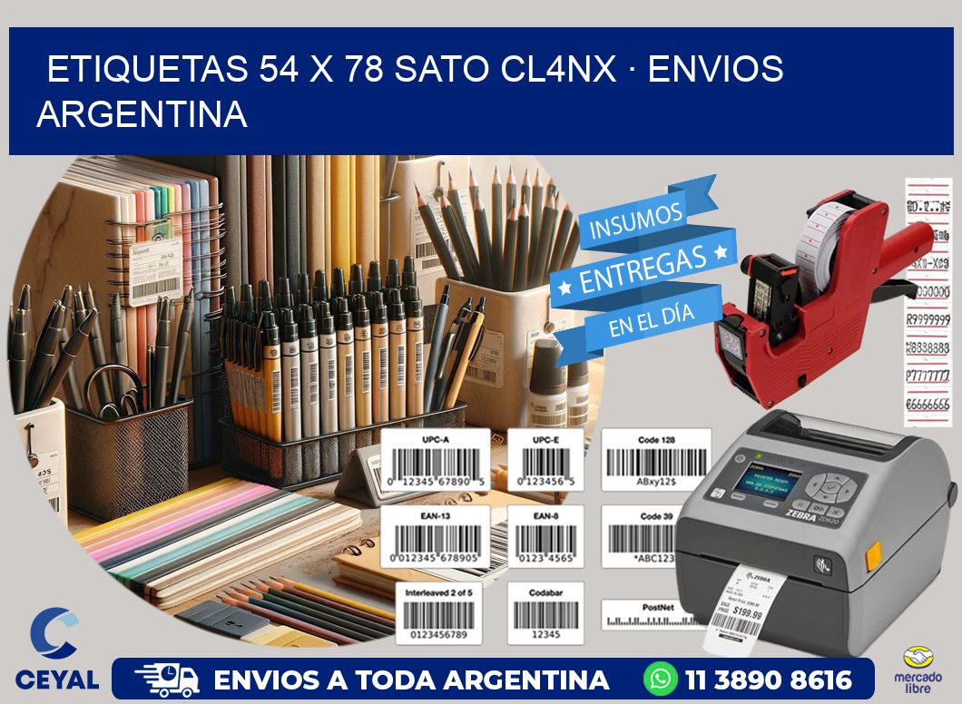 ETIQUETAS 54 x 78 SATO CL4NX · ENVIOS ARGENTINA