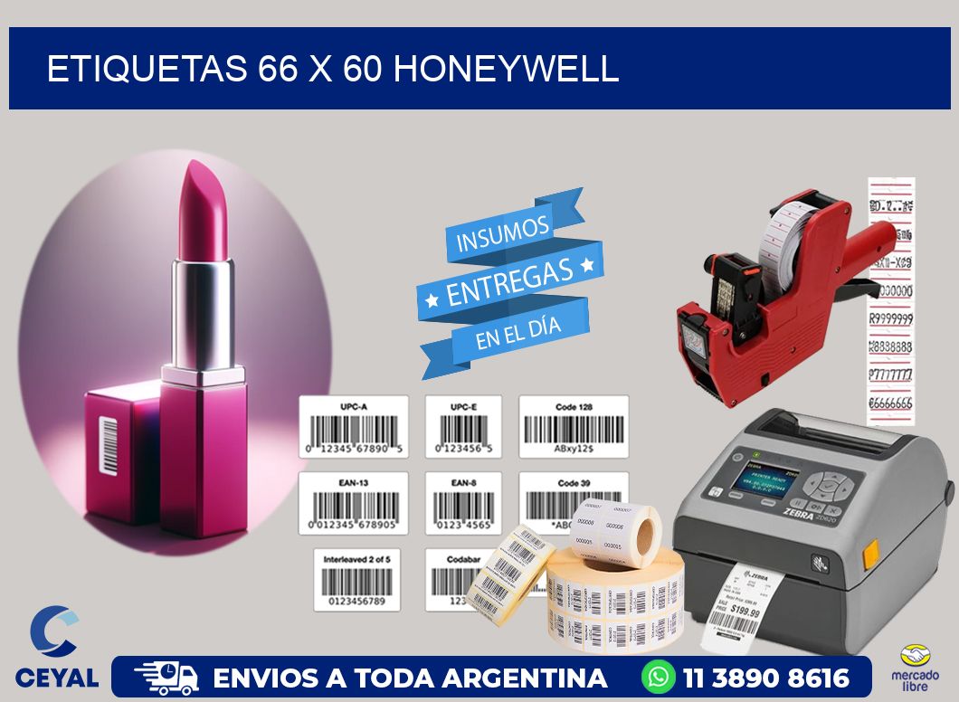 ETIQUETAS 66 x 60 HONEYWELL