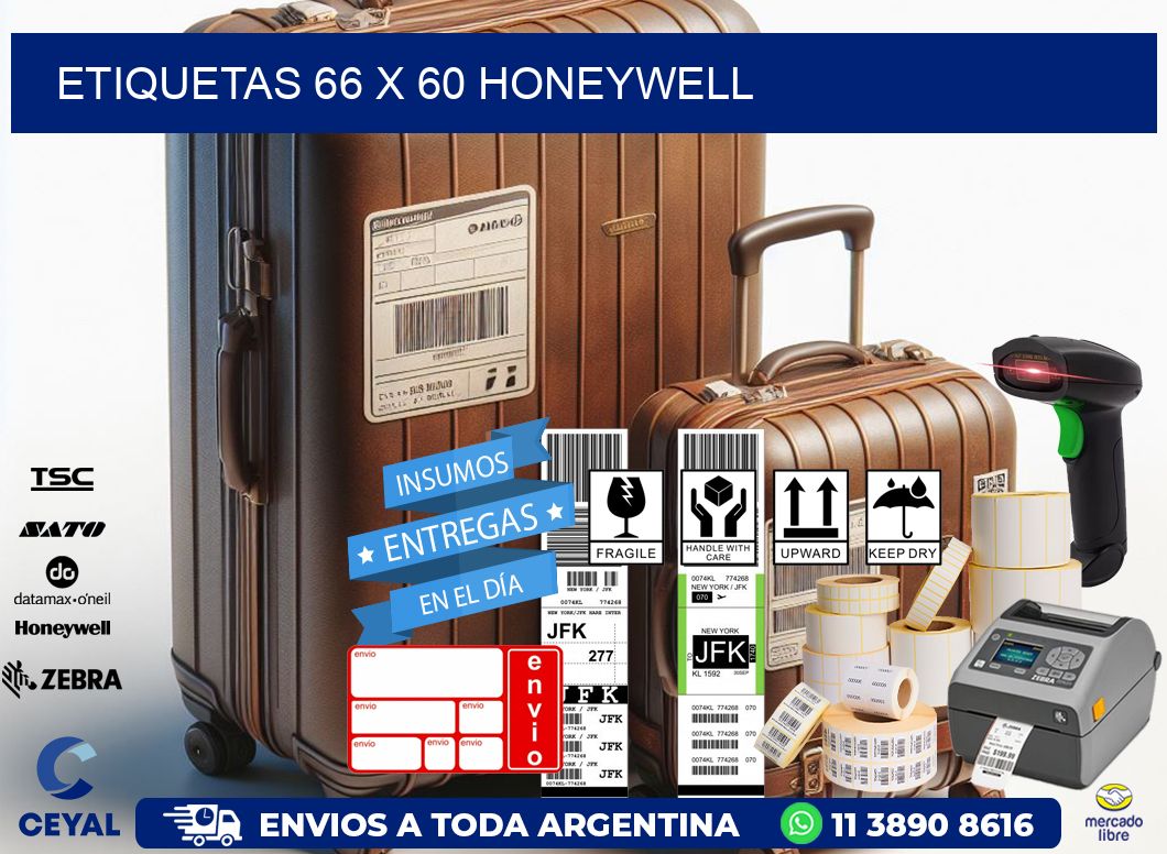 ETIQUETAS 66 x 60 HONEYWELL