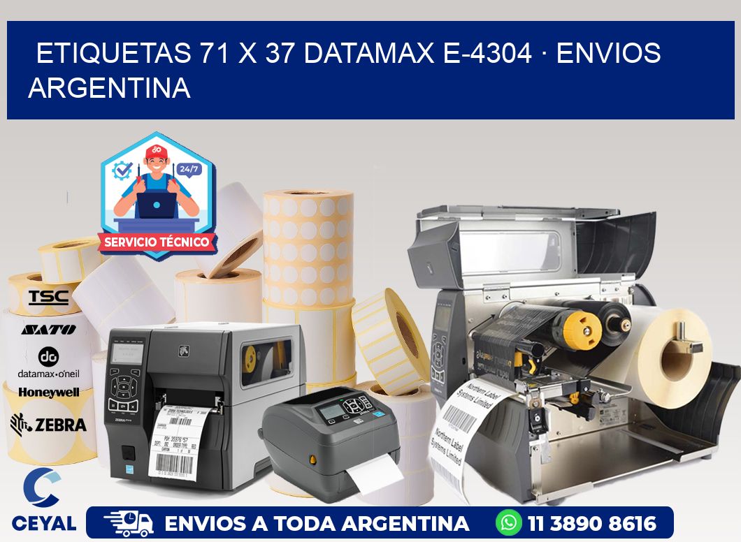 ETIQUETAS 71 x 37 DATAMAX E-4304 · ENVIOS ARGENTINA