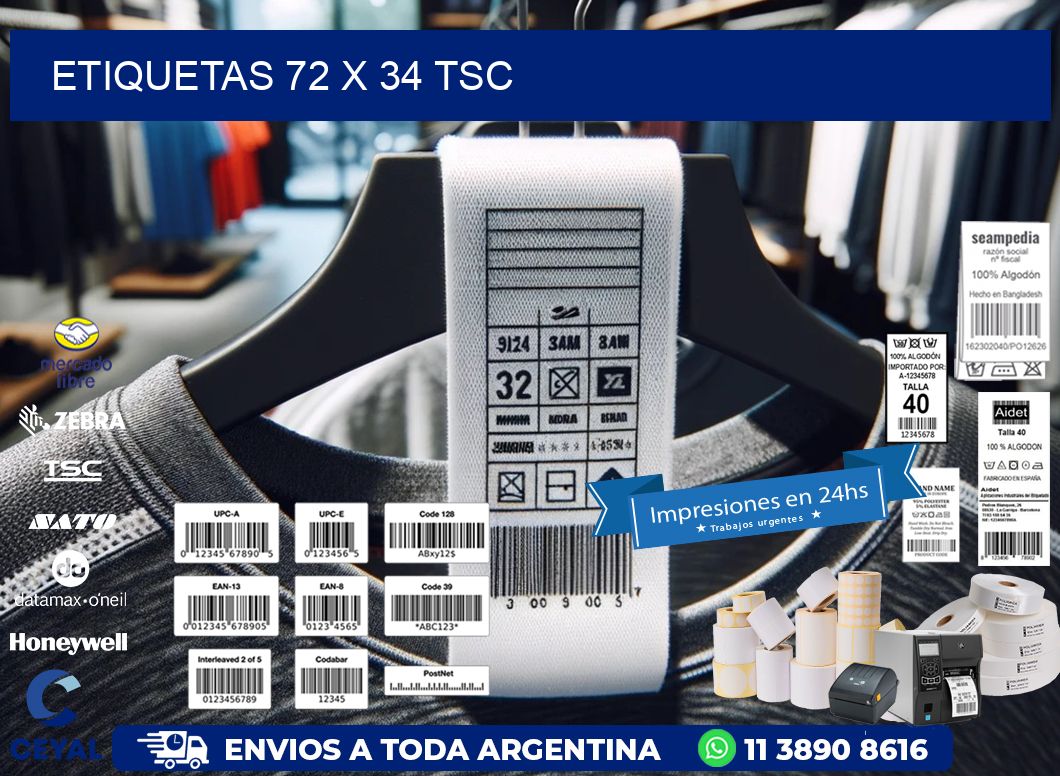 ETIQUETAS 72 x 34 TSC