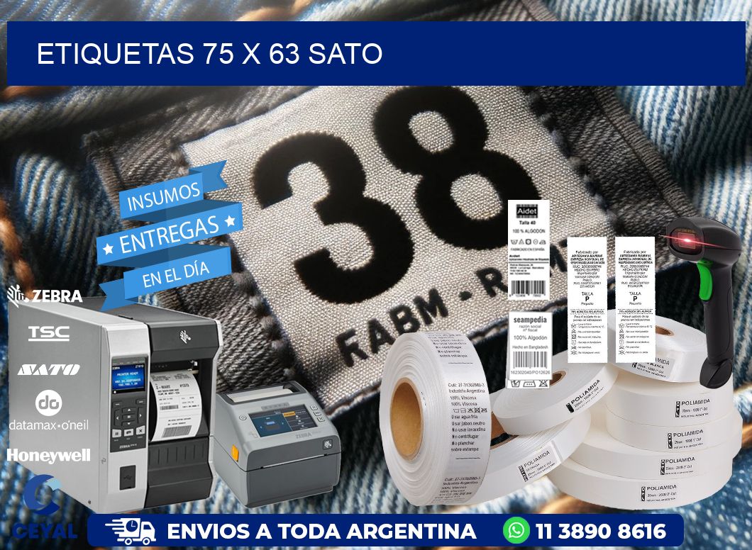 ETIQUETAS 75 x 63 SATO