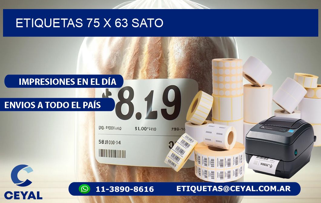 ETIQUETAS 75 x 63 SATO