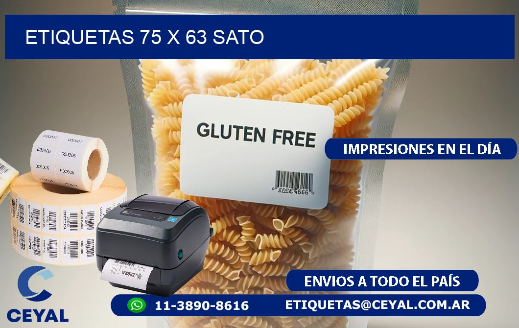 ETIQUETAS 75 x 63 SATO