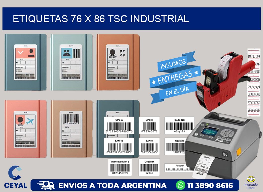 ETIQUETAS 76 x 86 TSC INDUSTRIAL