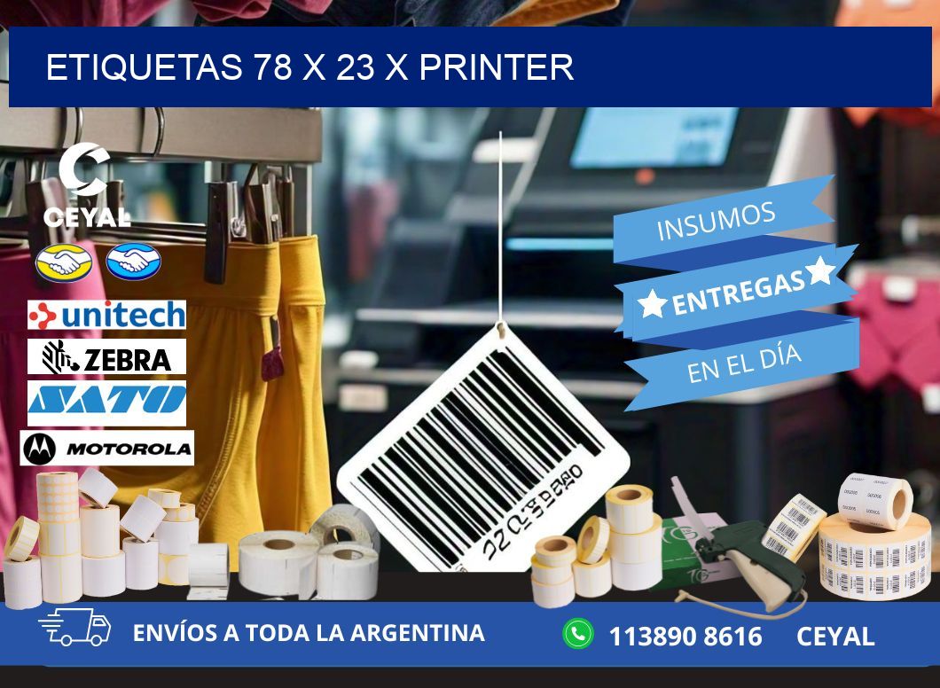 ETIQUETAS 78 x 23 X PRINTER