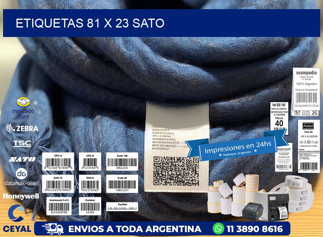 ETIQUETAS 81 x 23 SATO