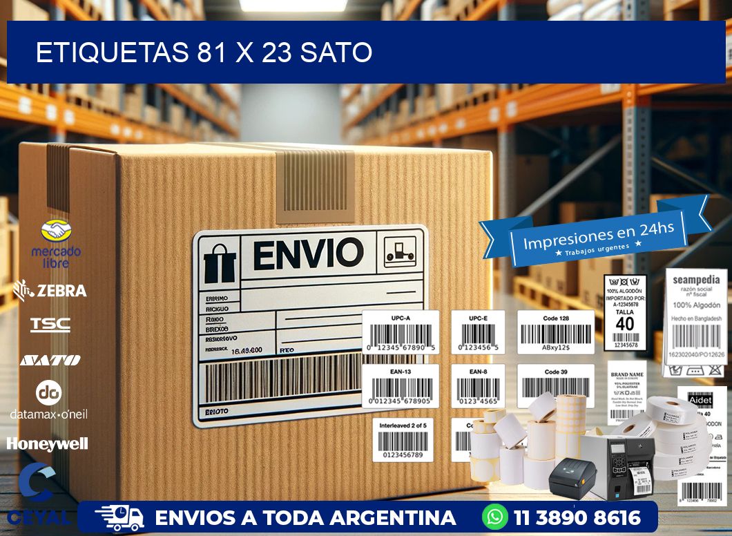 ETIQUETAS 81 x 23 SATO