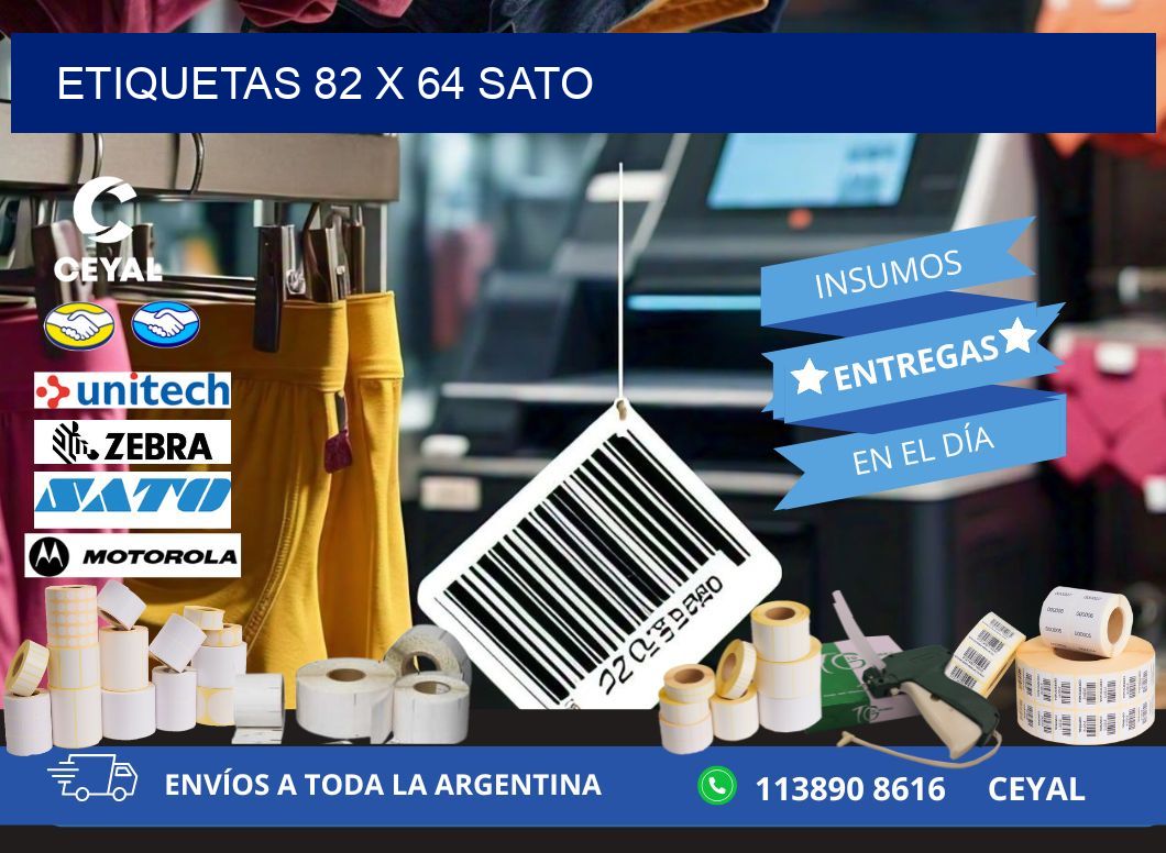 ETIQUETAS 82 x 64 SATO