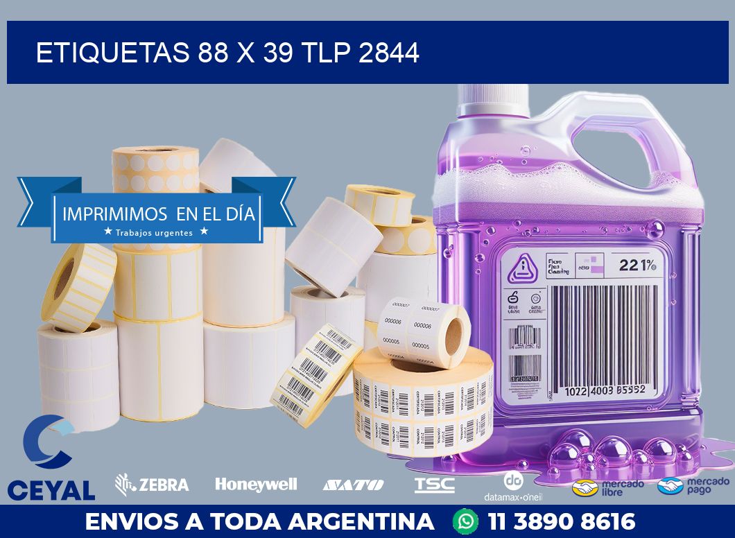 ETIQUETAS 88 x 39 TLP 2844