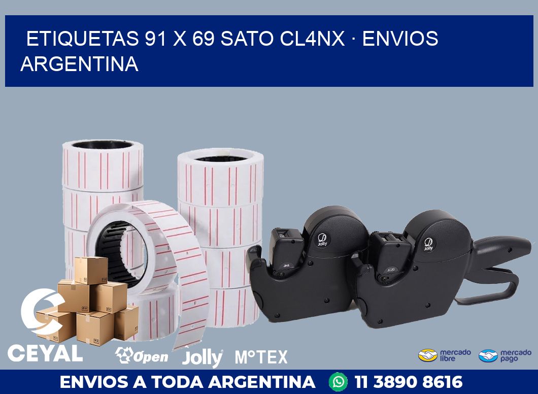 ETIQUETAS 91 x 69 SATO CL4NX · ENVIOS ARGENTINA