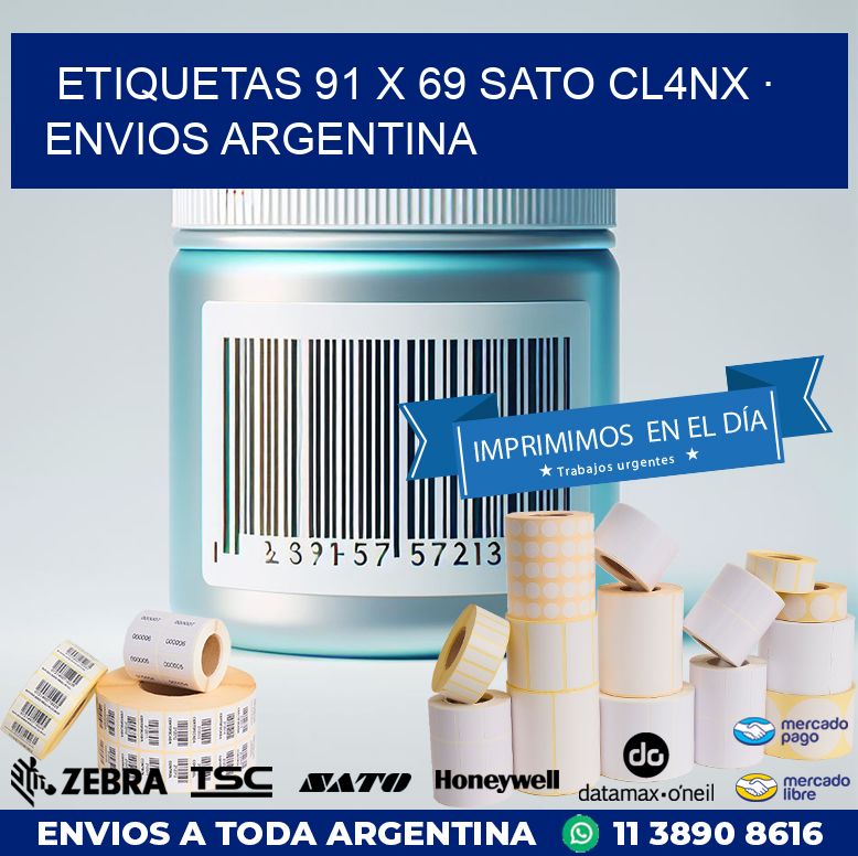ETIQUETAS 91 x 69 SATO CL4NX · ENVIOS ARGENTINA
