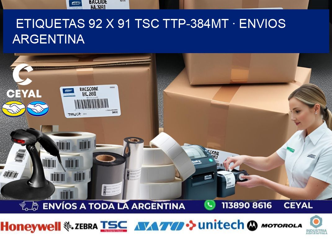 ETIQUETAS 92 x 91 TSC TTP-384MT · ENVIOS ARGENTINA