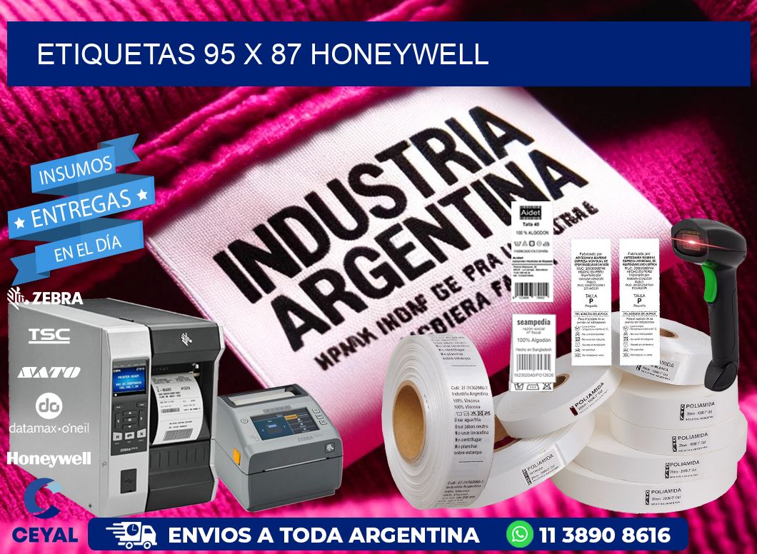 ETIQUETAS 95 x 87 HONEYWELL