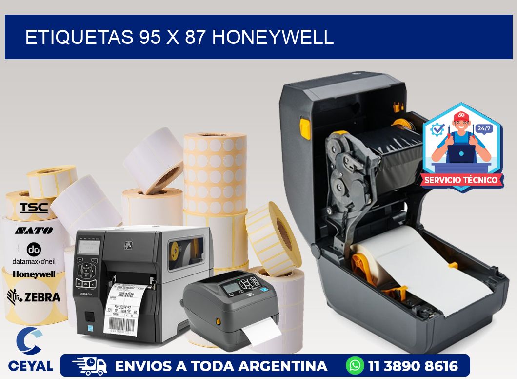 ETIQUETAS 95 x 87 HONEYWELL
