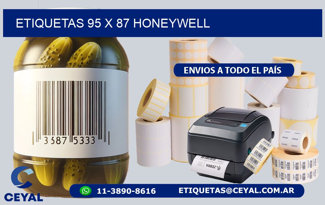 ETIQUETAS 95 x 87 HONEYWELL