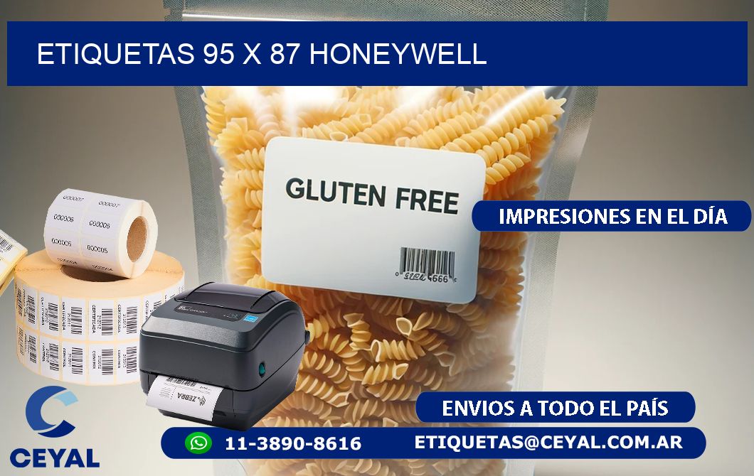 ETIQUETAS 95 x 87 HONEYWELL