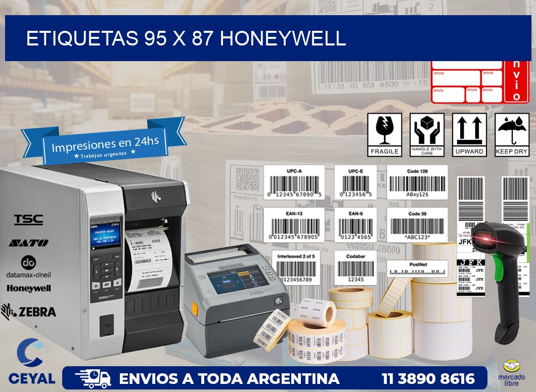 ETIQUETAS 95 x 87 HONEYWELL