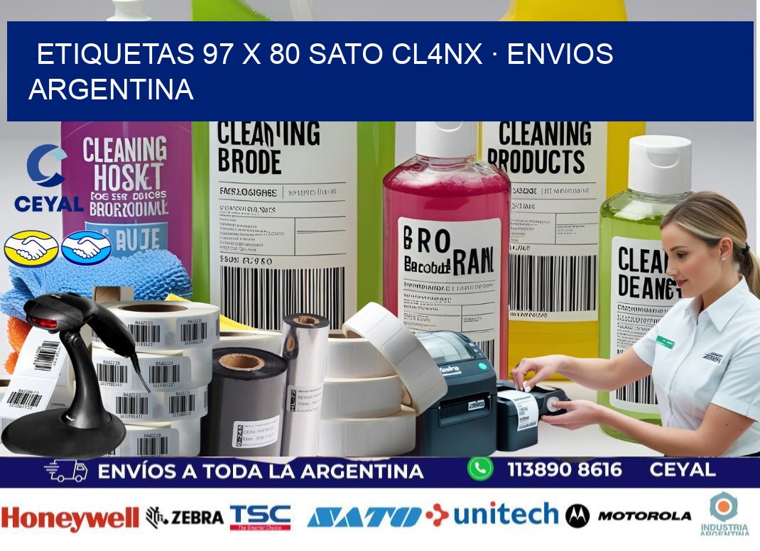 ETIQUETAS 97 x 80 SATO CL4NX · ENVIOS ARGENTINA