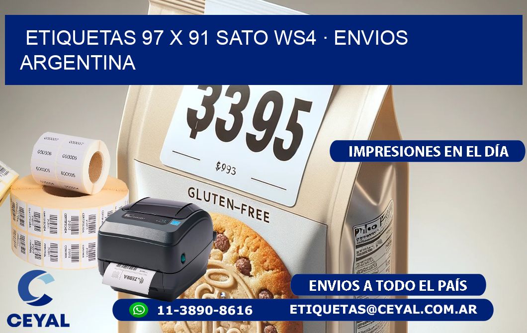 ETIQUETAS 97 x 91 SATO WS4 · ENVIOS ARGENTINA
