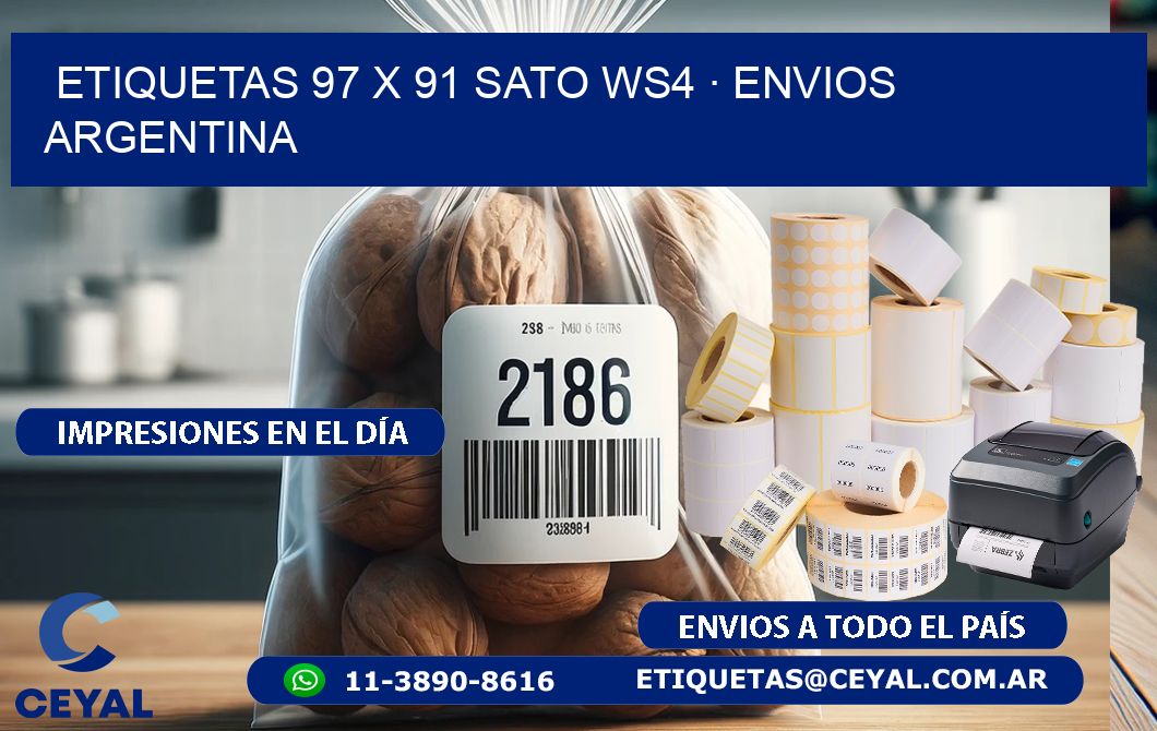 ETIQUETAS 97 x 91 SATO WS4 · ENVIOS ARGENTINA