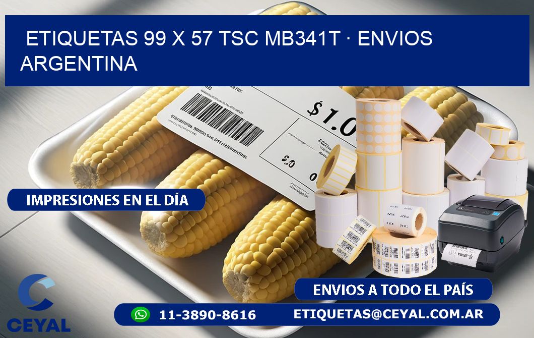 ETIQUETAS 99 x 57 TSC MB341T · ENVIOS ARGENTINA