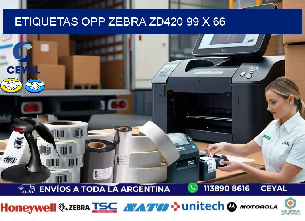 ETIQUETAS OPP ZEBRA ZD420 99 x 66