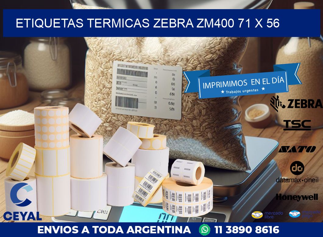 ETIQUETAS TERMICAS ZEBRA ZM400 71 x 56