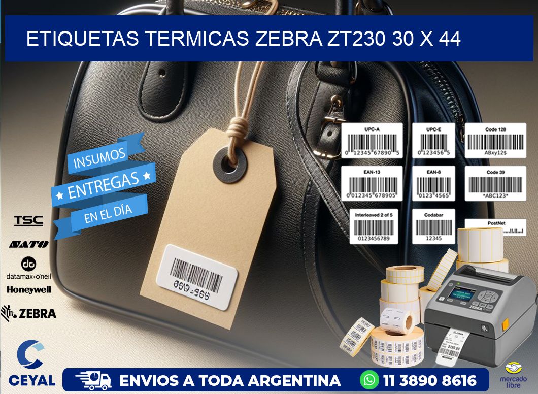 ETIQUETAS TERMICAS ZEBRA ZT230 30 x 44