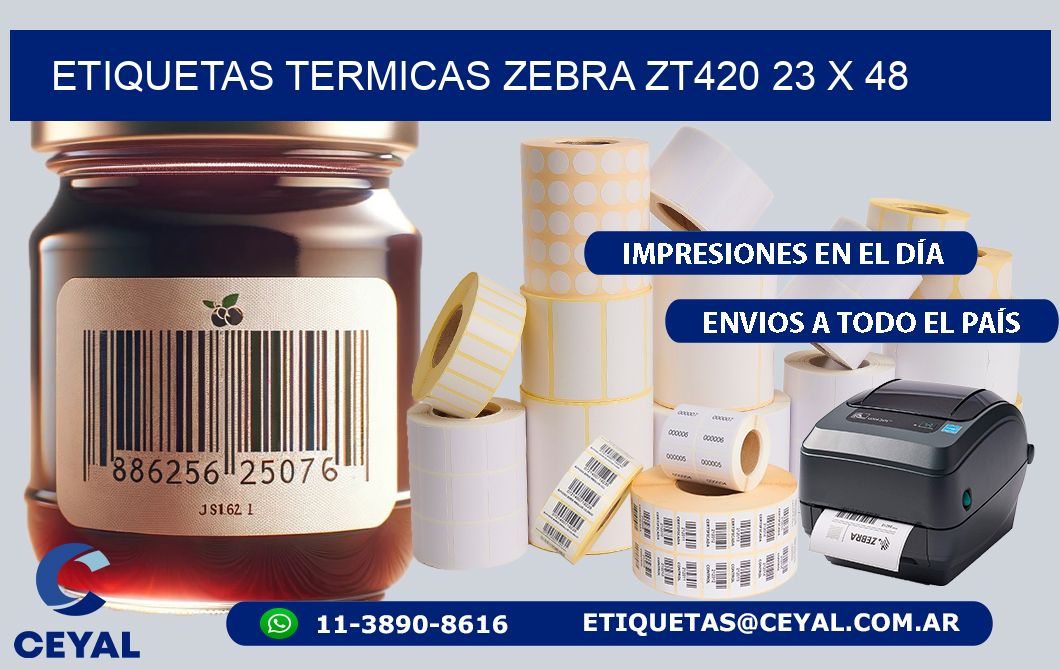 ETIQUETAS TERMICAS ZEBRA ZT420 23 x 48